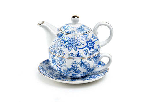 Blue Blossom Fine Porcelain Tea For One Set
