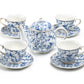 Blue Bird Toile Fine Porcelain Tea Set