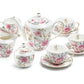 Pink Camellia Fine Porcelain Tea Set