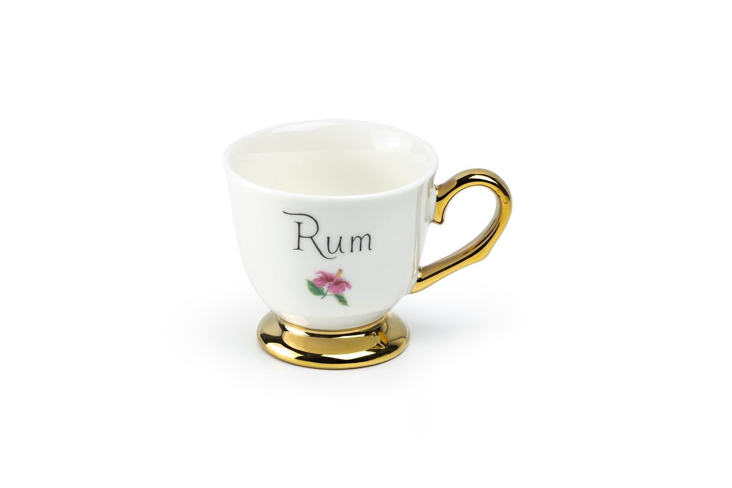 Golden Spirits Fine Porcelain 2oz Demitasse Cup Set with Pink Gift Box