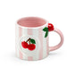 Cherry Pink Stripe Mug