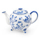 Blue Botanical Three-Foot Fine Porcelain Teapot