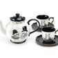 Halloween Victorian Skeletons 5-Piece Tea Set
