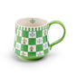 Green Botanical Check Mug