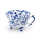 Blue Botanical Three-Foot Fine Porcelain Cup