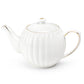White Gold Shell Fine Porcelain Teapot