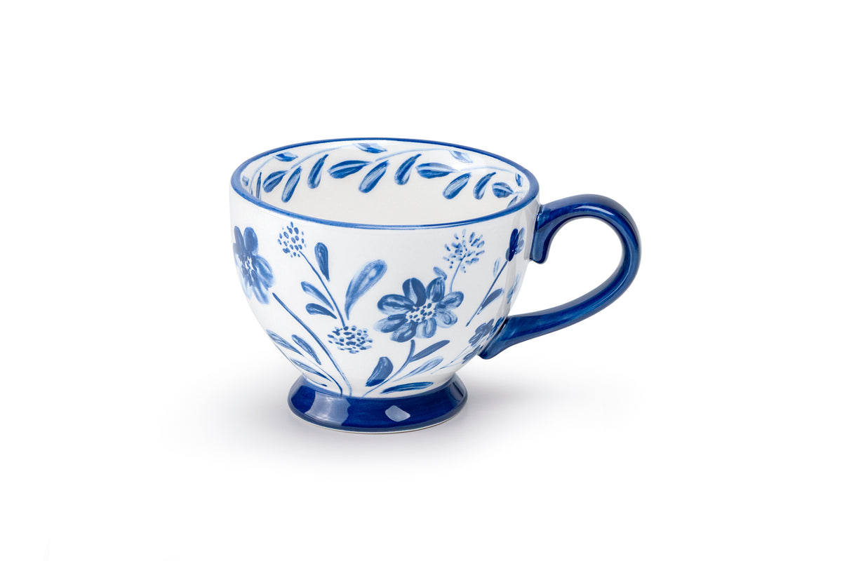 Blue Wildflower Latte Mug