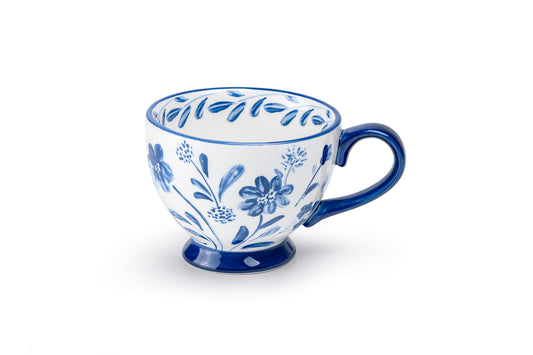 Blue Wildflower Latte Mug