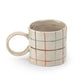Natural Brown Organic Plaid Coffee Mug
