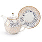 Golden Leopard Fine Porcelain Tea For One Set