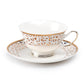 Golden Leopard Fine Porcelain Tea Cup and Saucer