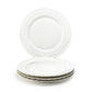 White Lace Embossed Fine Porcelain Dessert/Dinner Plate