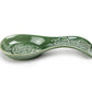 Green Embossed Rose Spoon Rest
