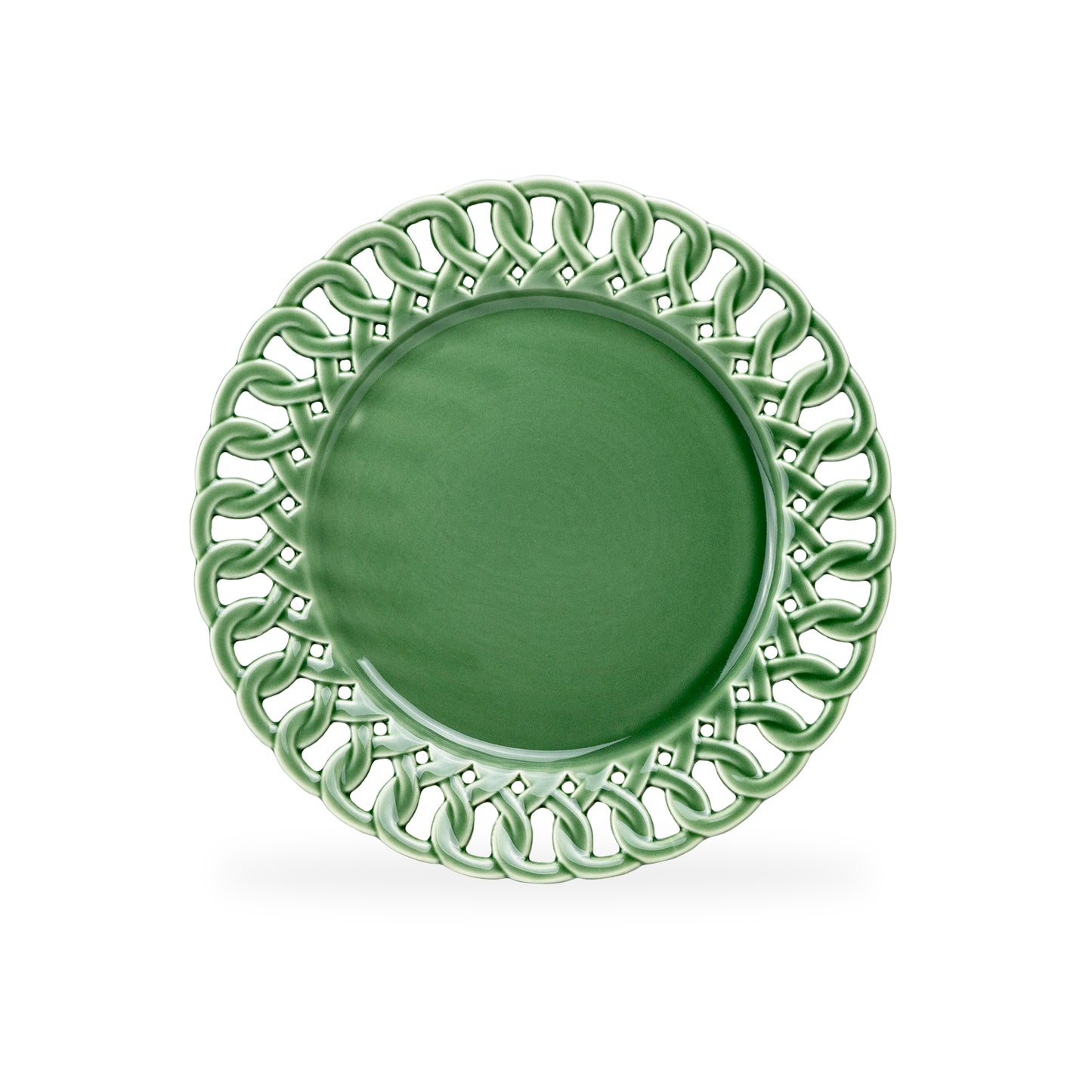 Green Heirloom Fine Porcelain 8.15" Dessert/11.15" Dinner Plate