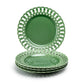 Green Heirloom Fine Porcelain 8.15" Dessert/11.15" Dinner Plate