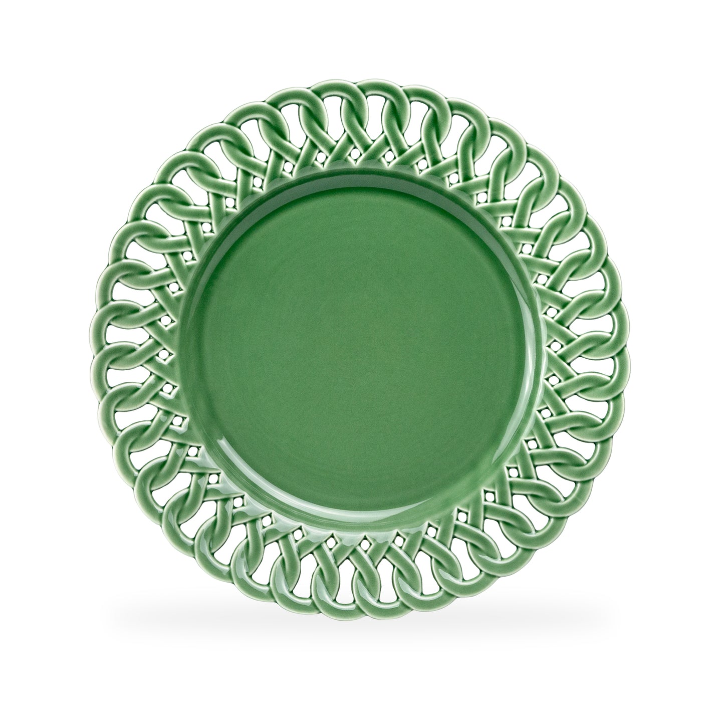 Green Heirloom Fine Porcelain 8.15" Dessert/11.15" Dinner Plate