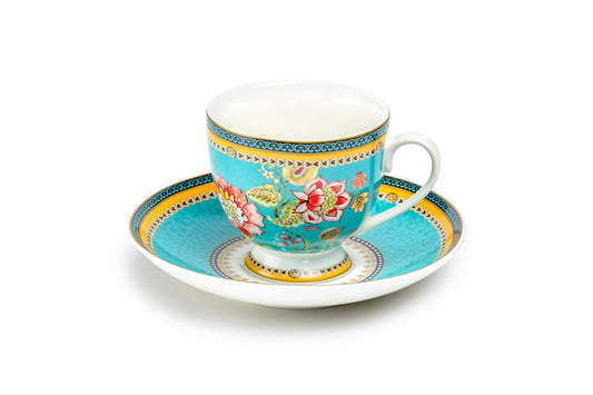 Emperor's Garden Fine Porcelain Cup and Saucer Sets