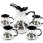 Halloween Witches Brew Pitcher + 4 Mugs Set