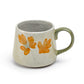 Pressed Fall Leaves Crackle Glazed Mug