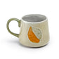 Pressed Fall Leaves Crackle Glazed Mug