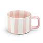 Pink Striped Large Mug - 16oz