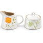Pressed Fall Leaves Sugar & Creamer Set