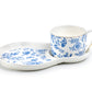 Blue Butterfly Garden Fine Porcelain Tea Snack Set