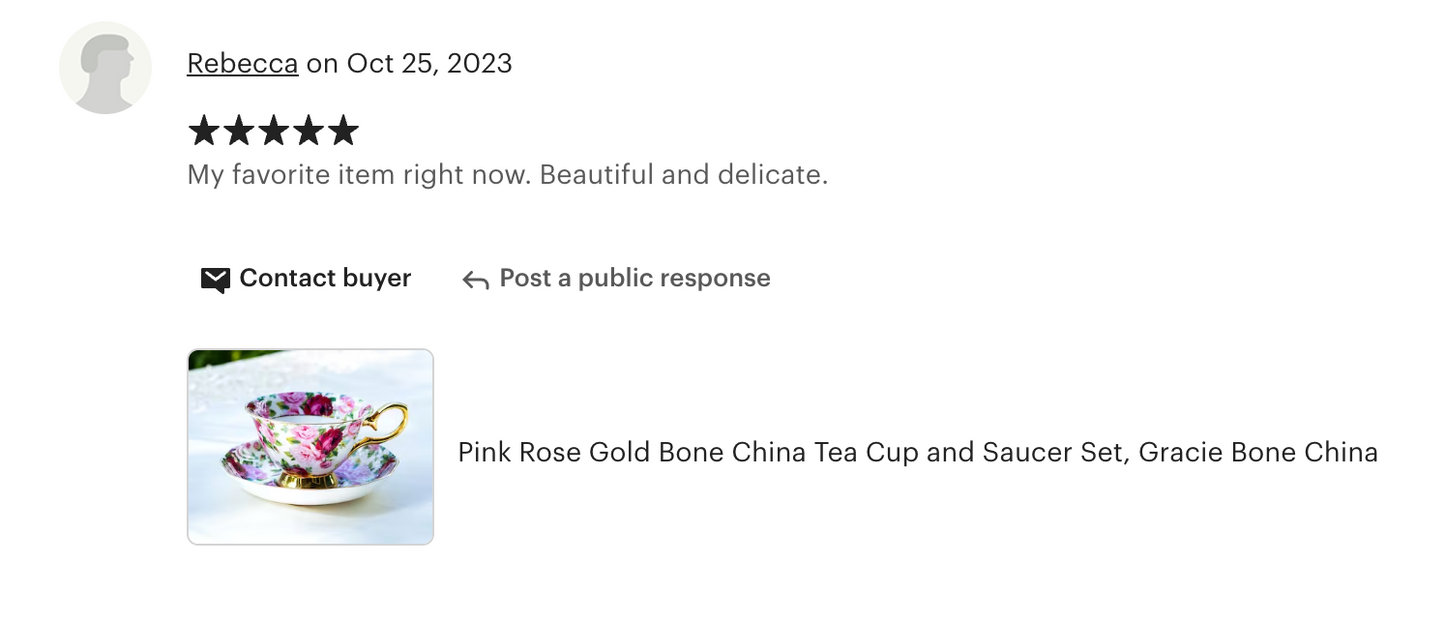 Pink Rose Gold Bone China Tea Cup and Saucer