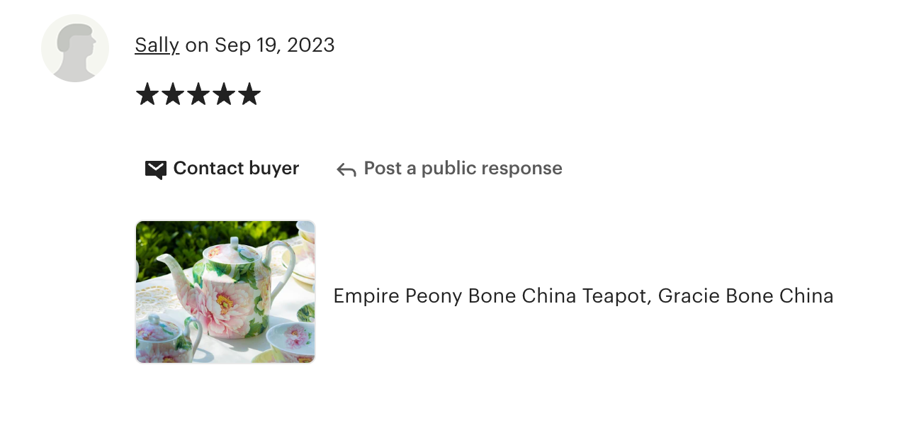 Empire Peony Bone China Teapot
