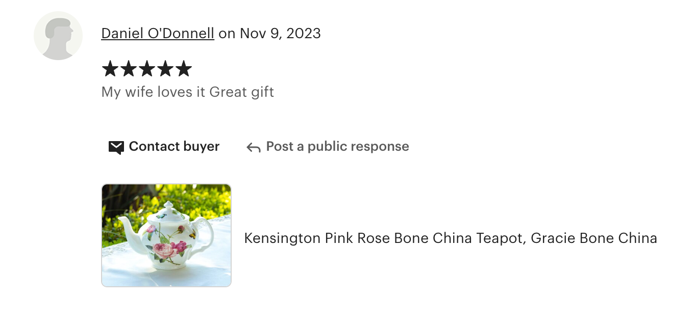 Kensington Pink Rose Bone China Teapot