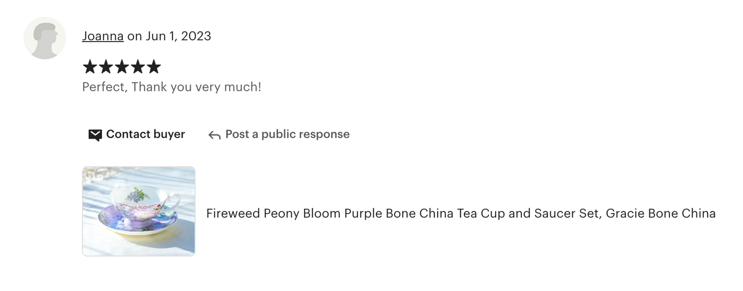 Peony Purple Bone China Cup and Saucer
