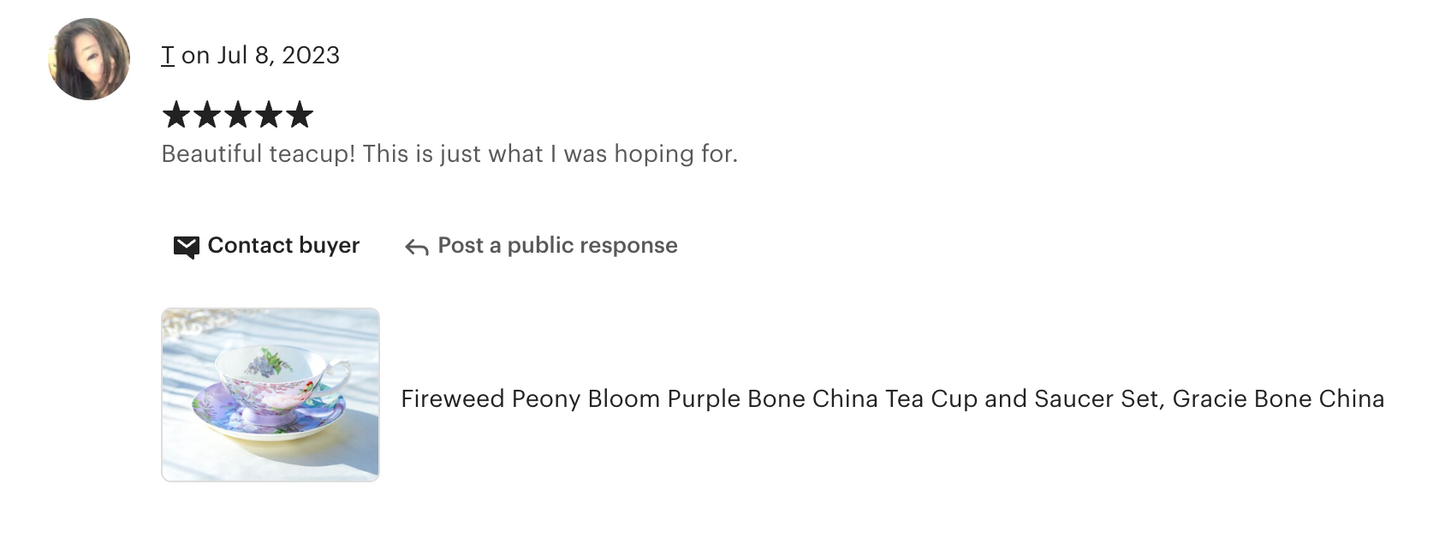 Peony Purple Bone China Cup and Saucer