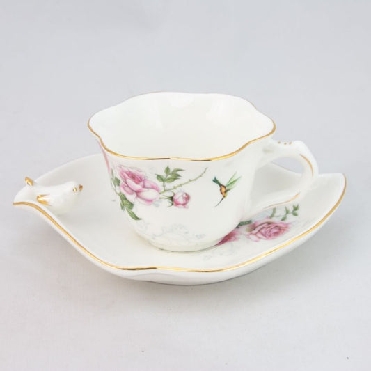 Songbird Tea Cup Saucer Sugar Jar Lid - Reserved Listing