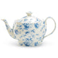 Blue Rose Toile Fine Porcelain Teapot - CLEARANCE