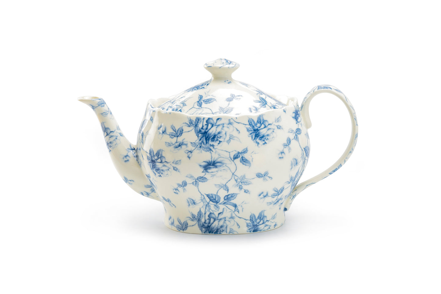 Blue Rose Toile Fine Porcelain Teapot - CLEARANCE