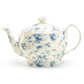 Blue Rose Toile Fine Porcelain Teapot