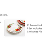 Poinsettia Pine Cone Fine Porcelain Dessert / Dinner Plate