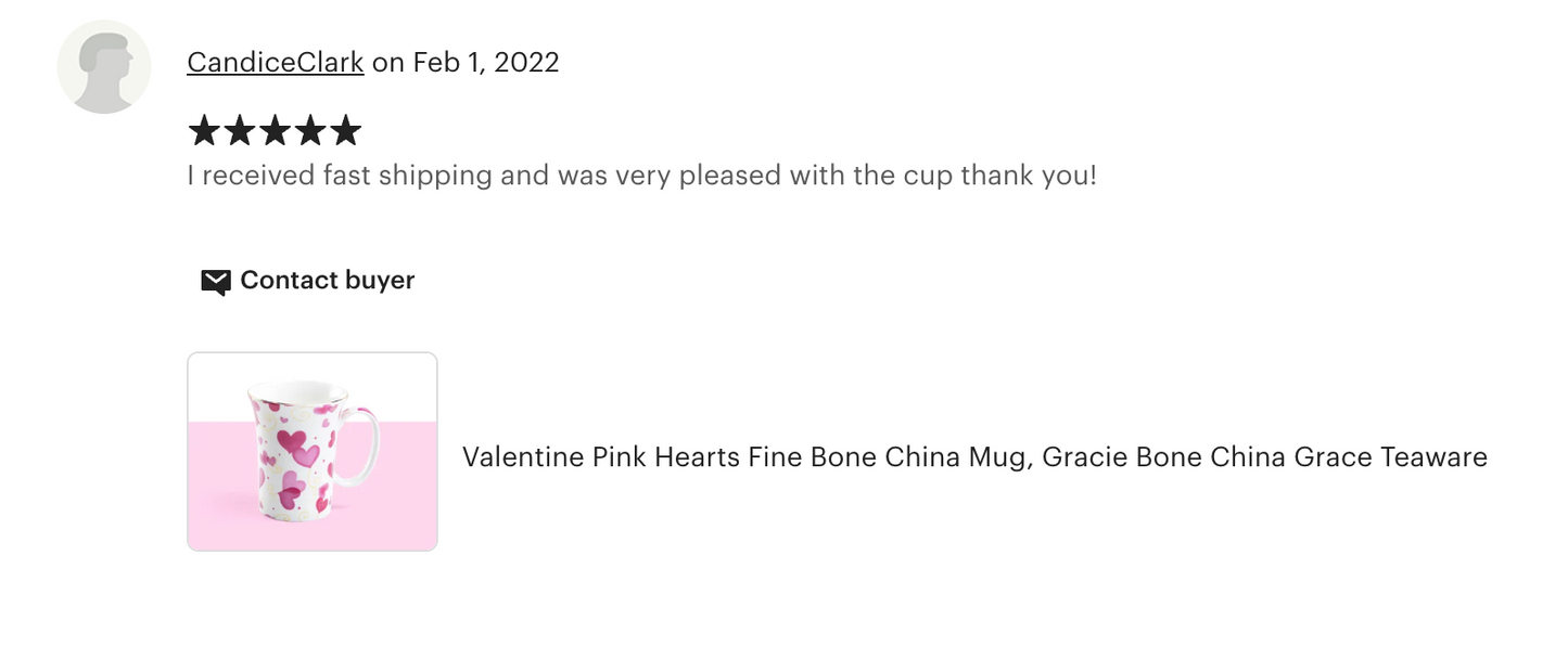 Pink Hearts Fine Bone China Mug