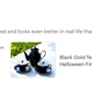 Black Gold Scallop Teapot + Raven Tea Cup and Saucer Sets