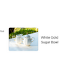 White Gold Scallop Fine Porcelain Sugar & Creamer Set - CLEARANCE