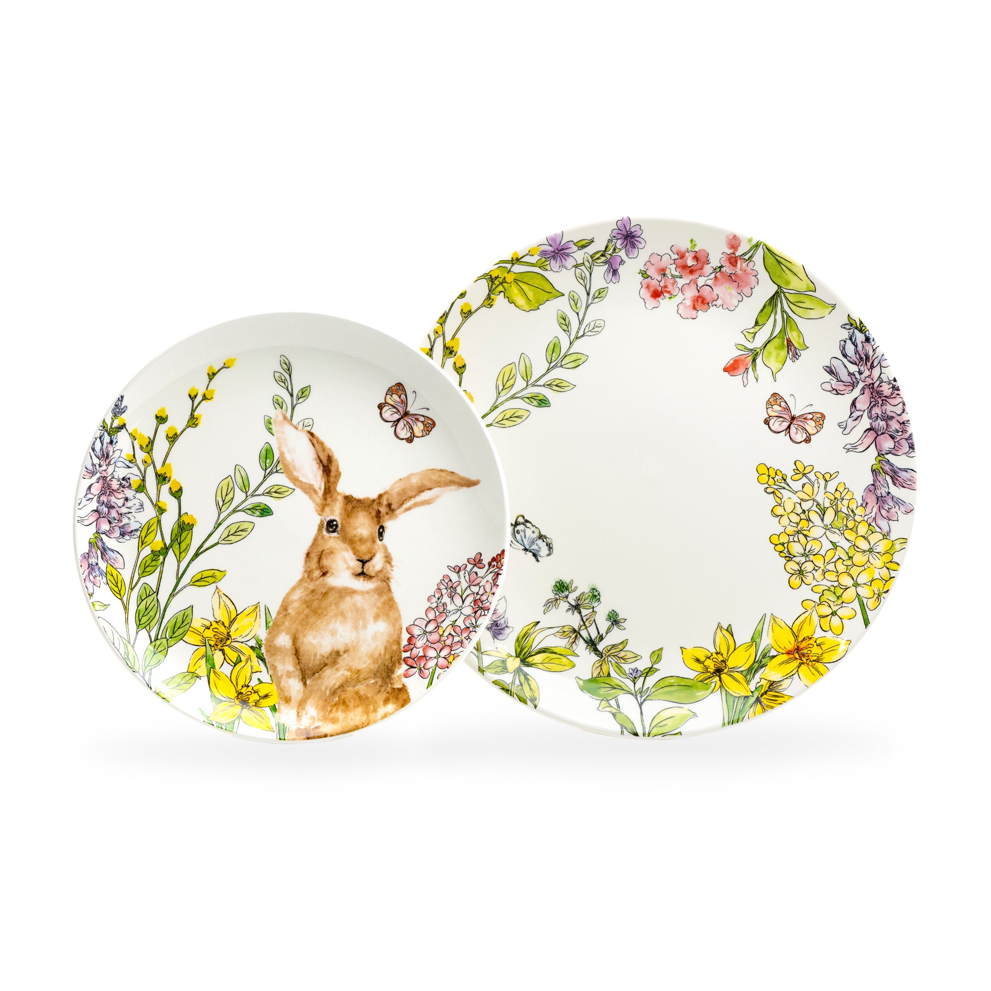 Grace Teaware Spring Garden Bunny Salad + Dinner Plate Set - 1 – Gracie ...