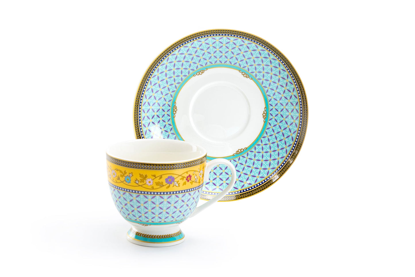 Emperor's Garden Fine Porcelain Cup and Saucer Sets