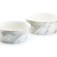 Fido's Diner Gray Marble Gold Fine Porcelain Pet Bowl - 2 Sizes Available