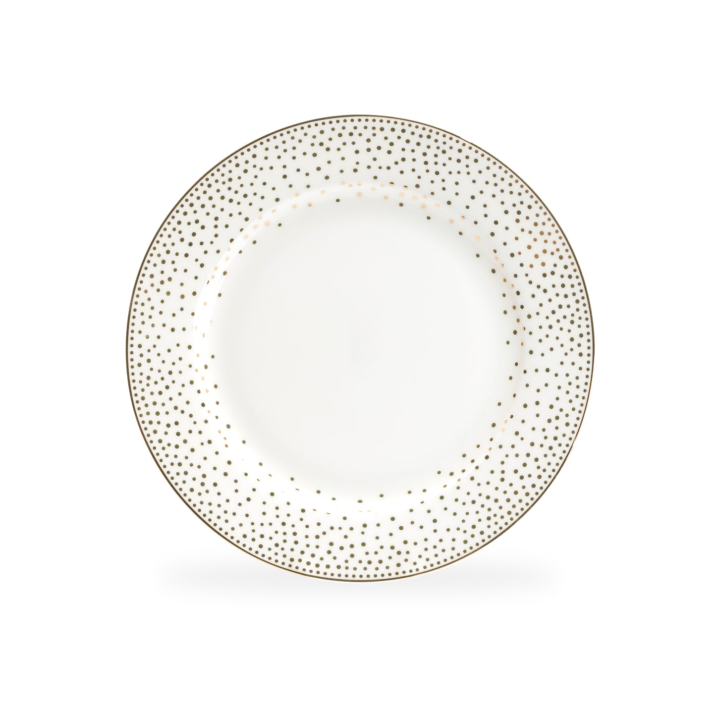 Stechcol Gracie Bone China 8.15" Gold Dots White Bone China Dessert Plate