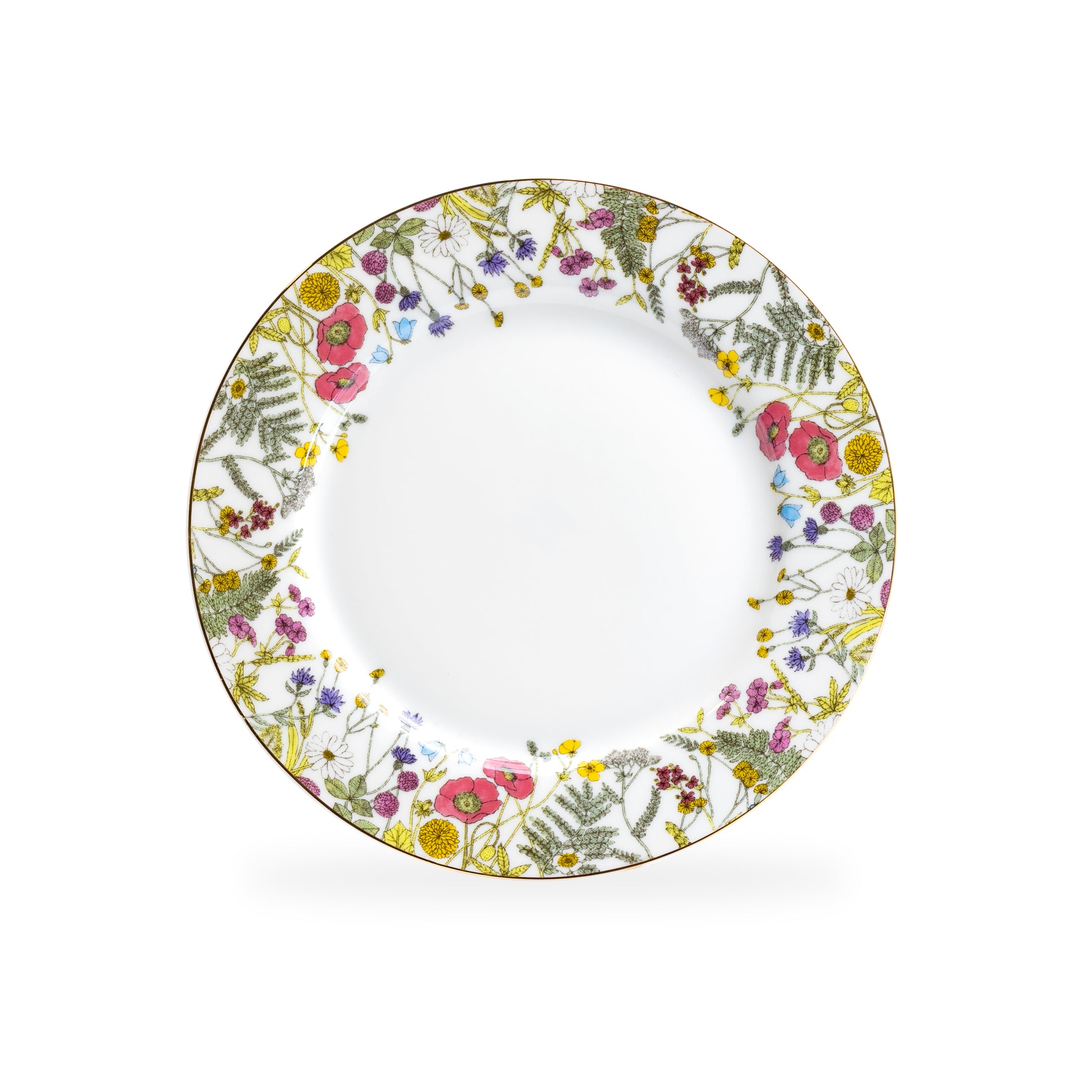 Grace Teaware Wild Flower Meadow Fine Porcelain Dessert Plate