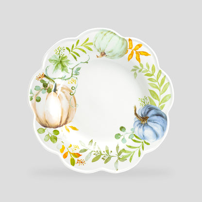 Potter's Studio 10.5" Fall Pumpkin Scallop Dinner Plate