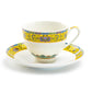 Gracie China Yellow Dynasty Fine Porcelain Tea Cup and Saucer