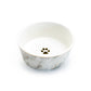 Gray Marble Gold Fine Porcelain Pet Bowl - 2 Sizes Available