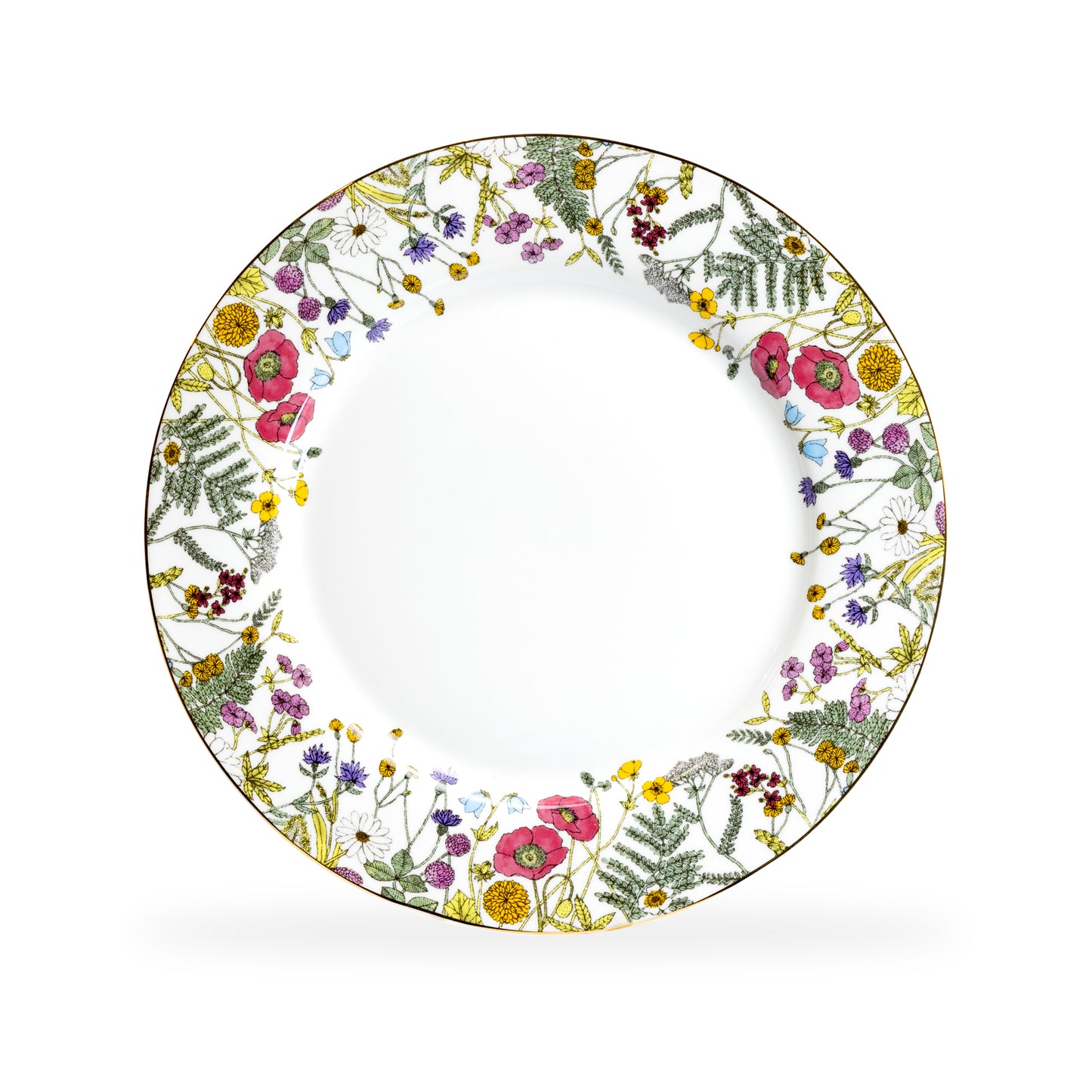 Grace Teaware 10.5" Wild Flower Meadow Fine Porcelain Dinner Plate