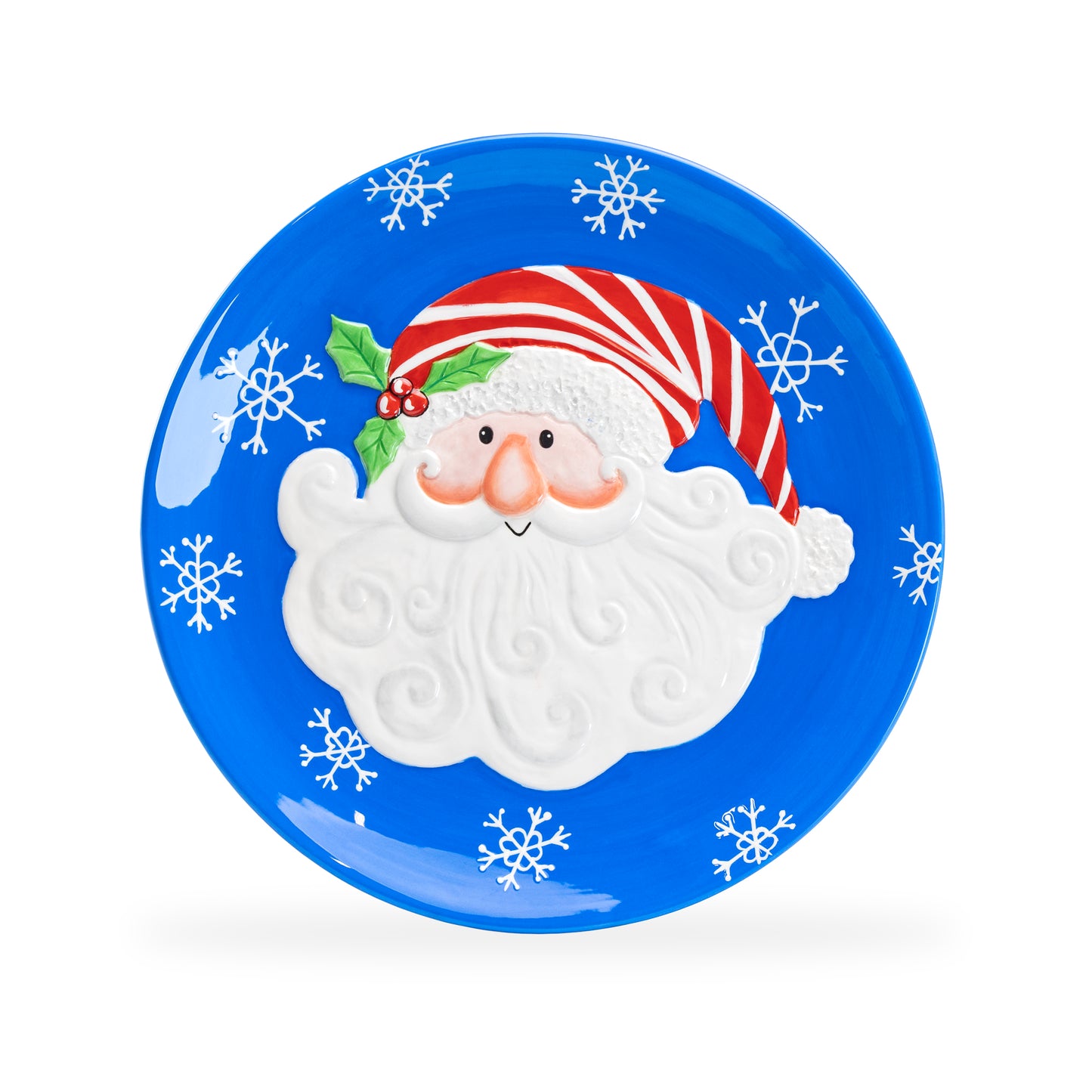 Gracie China Shop Holiday Santa 10" Large Ceramic Platter